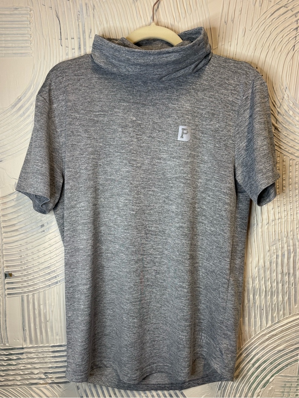 Portland Gear Men's Gray Short-Sleeve Turtleneck Performance Tee N0952
